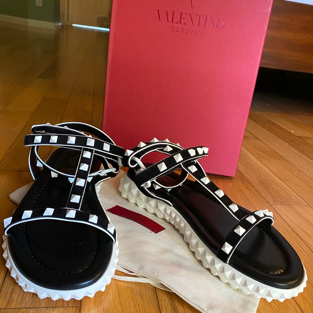 Valentino Rockstud Platform Sandals